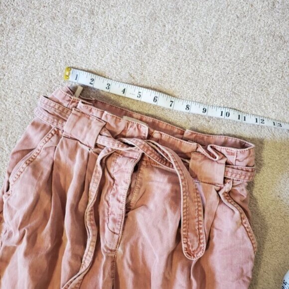 Aritzia Wilfred Free High Waist Lyocell Dusty Rose Paperbag Pants XS - Picture 5 of 7